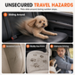 🐶🚗 Secure Travel Pet Bed – Heavy-duty metal frame, waterproof Oxford fabric, safety leash – protects your dog & seats. 🛡️