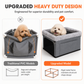 🐶🚗 Secure Travel Pet Bed – Heavy-duty metal frame, waterproof Oxford fabric, safety leash – protects your dog & seats. 🛡️