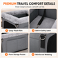 🐶🚗 Secure Travel Pet Bed – Heavy-duty metal frame, waterproof Oxford fabric, safety leash – protects your dog & seats. 🛡️