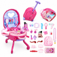 📢📢 50% OFF🎀Kids’ Pretend Makeup Vanity Suitcase – Portable Dress-Up Toy Set for Girls