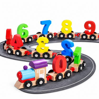 🚂 Montessori Magnetic Wooden Number Train – Fun Early Learning Toy 🔢✨