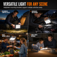 Solar Powered Portable Handheld Lantern and Multifunctional Floodlight for Outdoor Emergency Camping and Night Markets