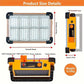 Solar Powered Portable Handheld Lantern and Multifunctional Floodlight for Outdoor Emergency Camping and Night Markets