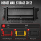 Wall Mounted Heavy Duty Iron Power Tool Organizer and Garage Drill Storage Rack
