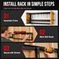 Wall Mounted Heavy Duty Iron Power Tool Organizer and Garage Drill Storage Rack