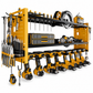 Wall Mounted Heavy Duty Iron Power Tool Organizer and Garage Drill Storage Rack
