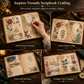 📢📢49% OFF !! ⏰Vintage European Style Hardcover Journal Notebook with Hollow Out Cover Gold Foil Accents and Color Illustrated Pages