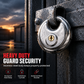 📢📢50% OFF !! ⏰Heavy Duty Round Disc Padlock with Pure Copper Core Waterproof Rustproof Anti Theft Shielded Shackle Lock for Gates Sheds and Wooden Doors🔒