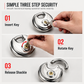 📢📢50% OFF !! ⏰Heavy Duty Round Disc Padlock with Pure Copper Core Waterproof Rustproof Anti Theft Shielded Shackle Lock for Gates Sheds and Wooden Doors🔒